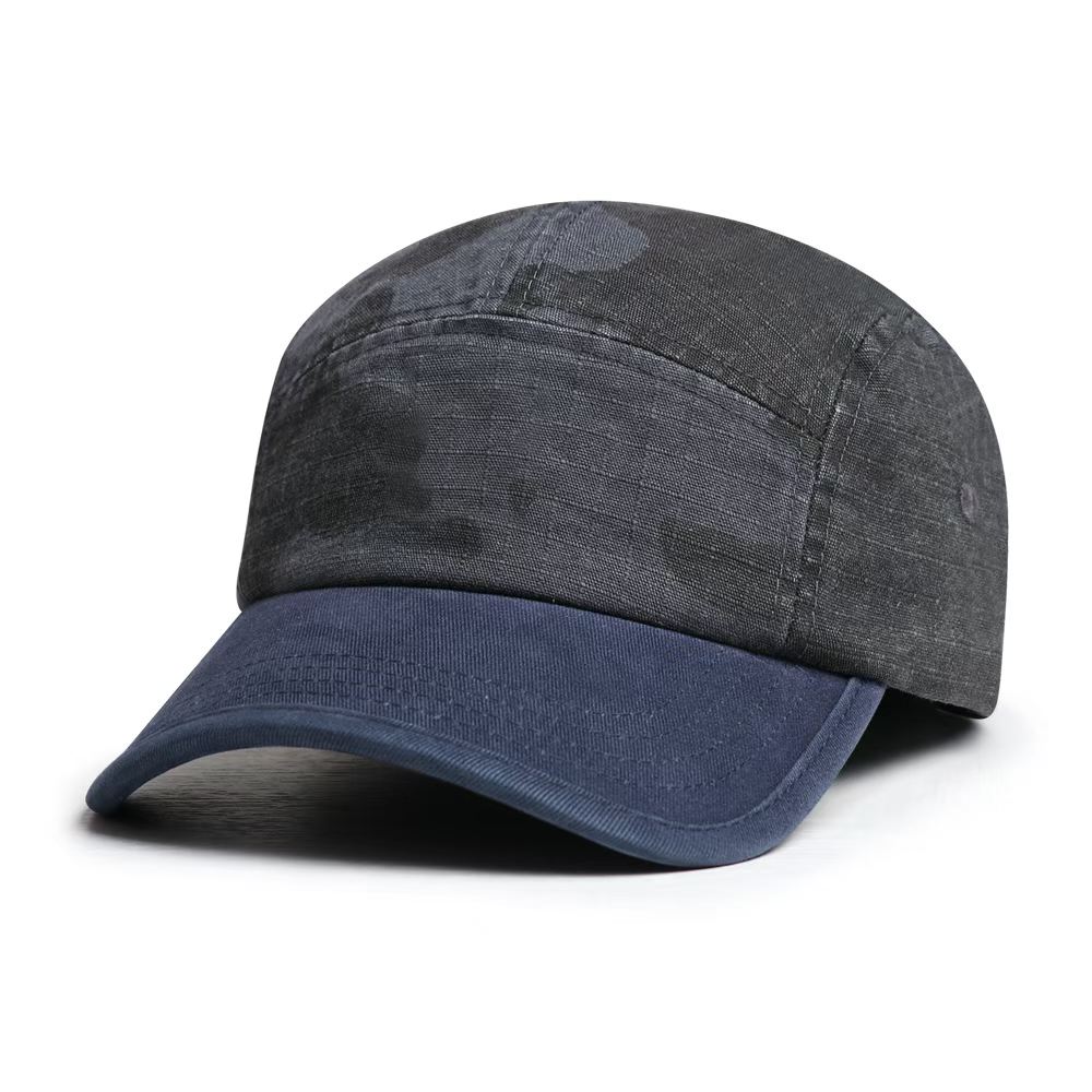American-style Vintage Patchwork Washed Distressed Baseball Cap, Five-piece Short Brim Hip-hop And Artsy Casual Hat photo 3