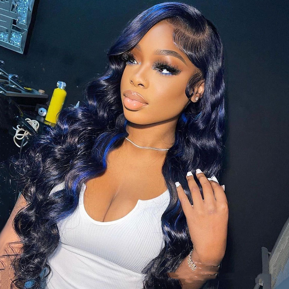 Highlight Body Wave Human Hair Lace Front Wig photo 2