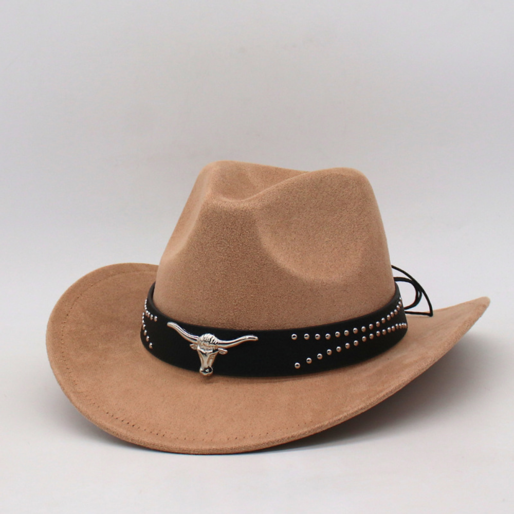 Retro Western Cowboy Hat With Horn Decorative Buckles - Leather Cap For Parents And Children - Outdoor Prairie Photography Hat - Knight's Cap photo 6