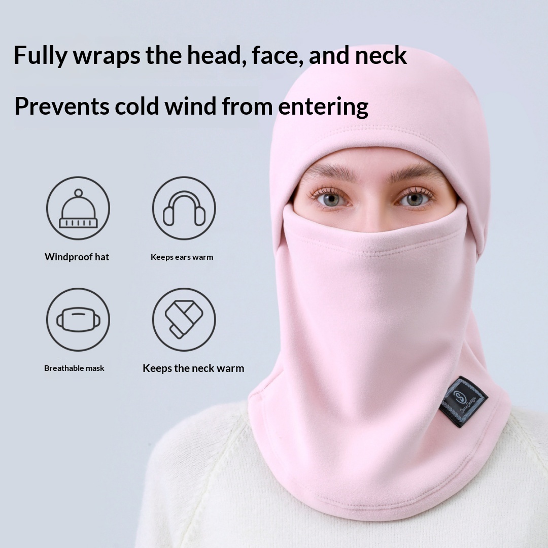 Warm Hood For Men And Women Cycling Electric Bicycles Winter Windproof And Cold-Proof Mask Helmet Neck Scarf All-In-One Hat photo 7