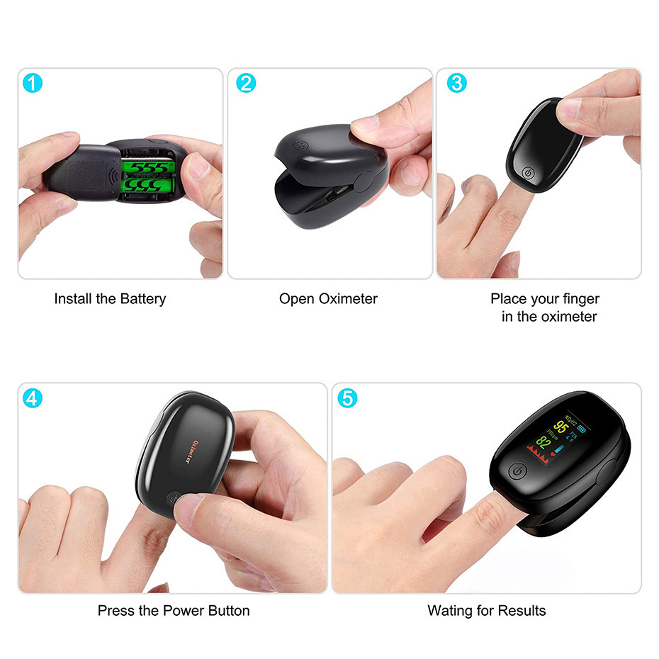 Fingertip Pulse Oximeter - OLED Display Blood Oxygen Saturation & Heart Rate Monitor With Perfusion Index photo 7