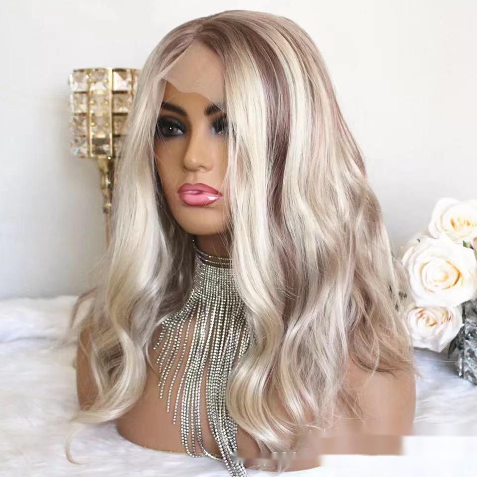 Brown Big Wave Chemical Fiber High Temperature Silk Wig Headgear photo 1