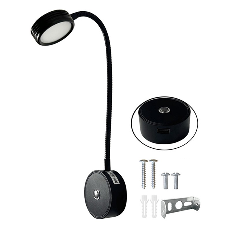 12V LED Touch Dimmable USB Spot Reading Light Motorhome Campervan Caravan Boat photo 2