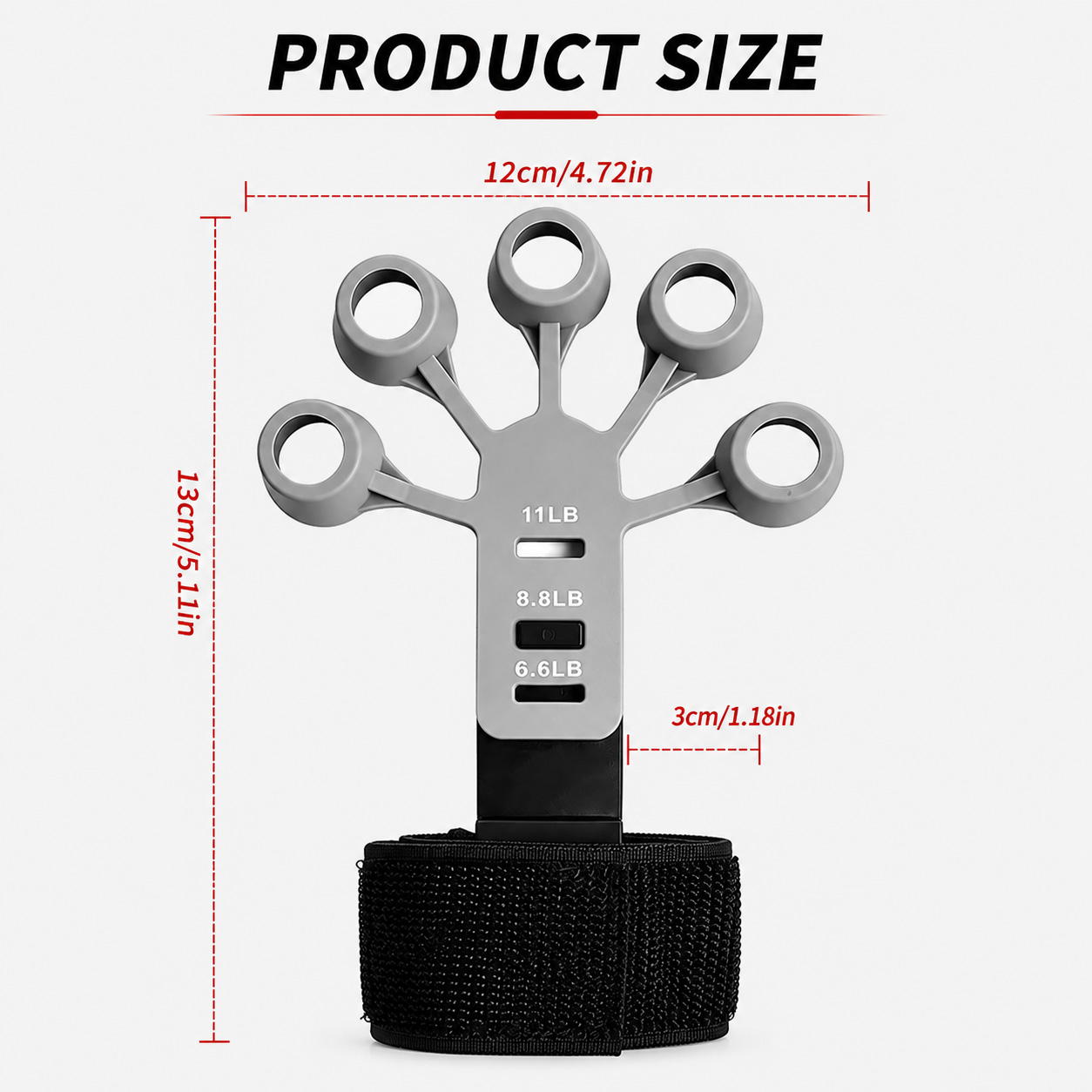 Finger Strengthener Silicone Five Finger Exerciser Adjustable Resistance Hand Gripper Finger Trainer For Home Gym Hand Strength Training Rehabilitation Wrist Forearm Muscle Portable Lightweight photo 8