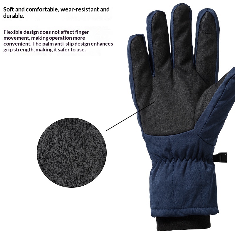 Cross-Border  Touch Screen Gloves Winter Windproof Plus Velvet Warm Gloves Ski Outdoor Cycling Gloves Manufacturer photo 4