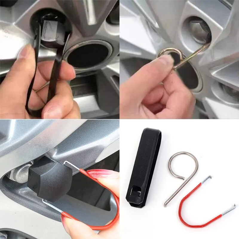 6 PCS Wheel Bolt-Cap Cover Remover Tool Set-Car Tyre Nut Centre Cover Cap Puller photo 3