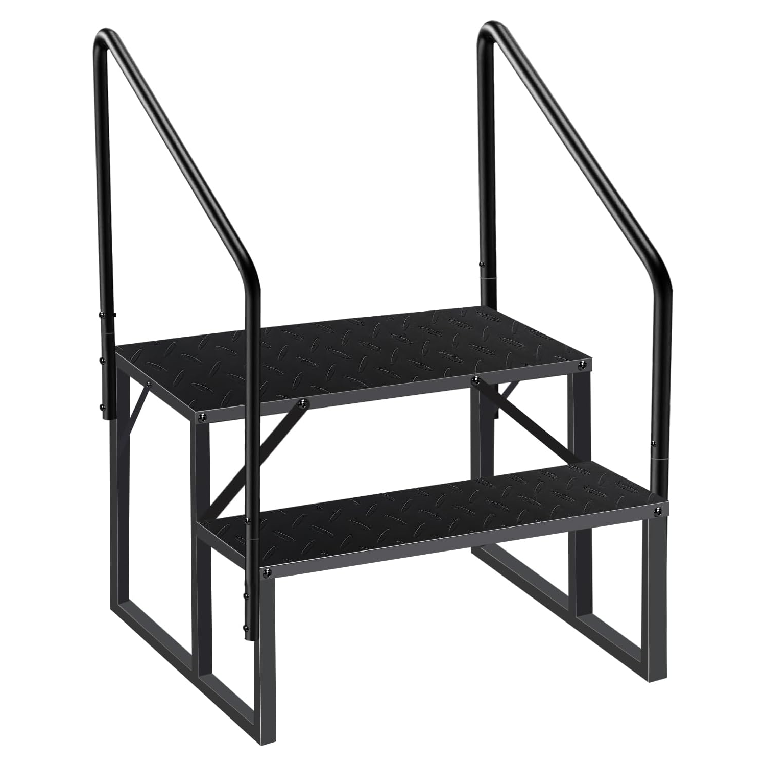 2-level Ladder With Handrails, Two Handrails -TEMU Can Only Be Picked Up- Shipped From Non EBay Certified Warehouse photo 1