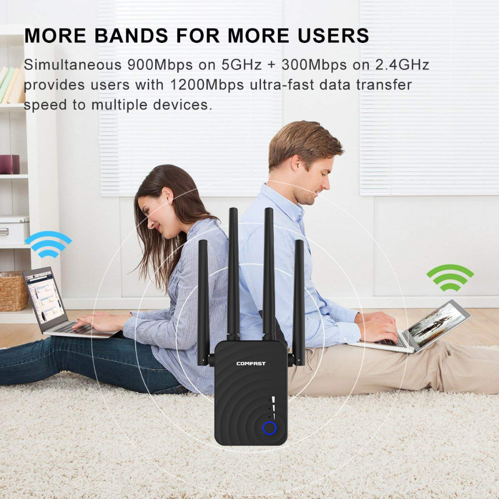 Dual-band 1200-megabit wireless relay router photo 4