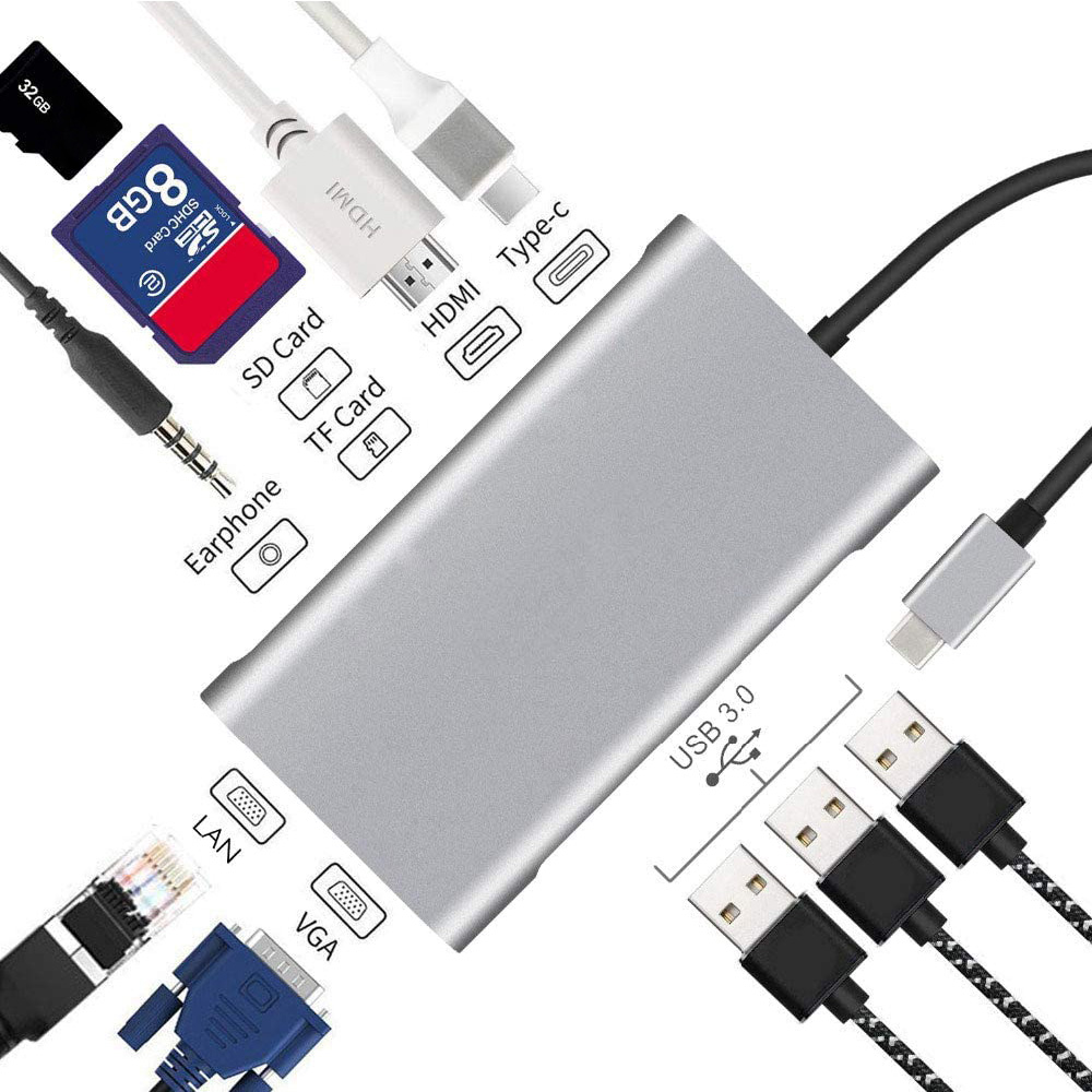 USB Type C to HDMI Ten in one expansion dock usb dock photo 2