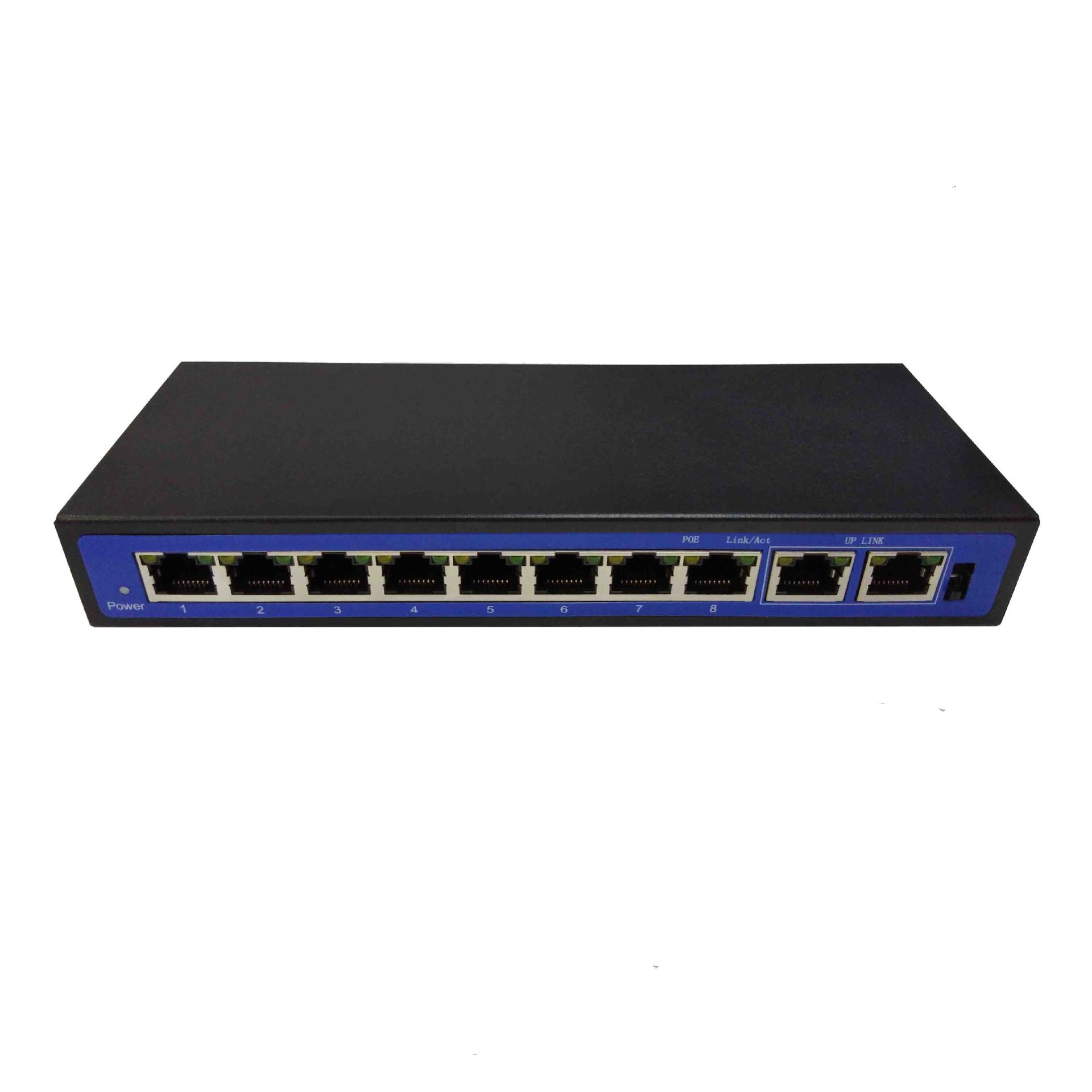 8+2 power 10 port 100M POE switch wireless AP 48V external power supply photo 4