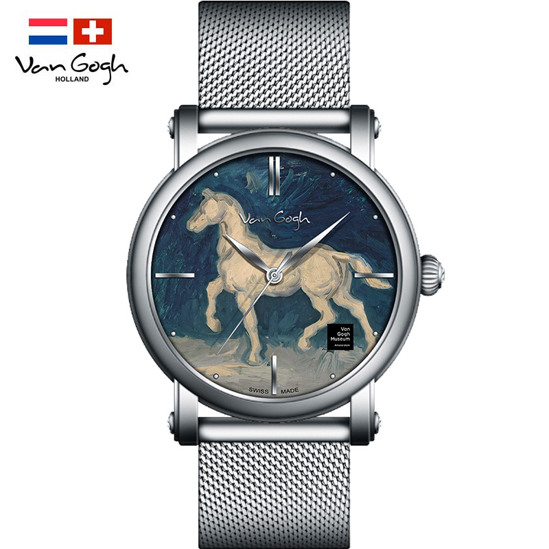 Van Gogh Quartz Wrist Watch Horse Plaster Statue photo 3
