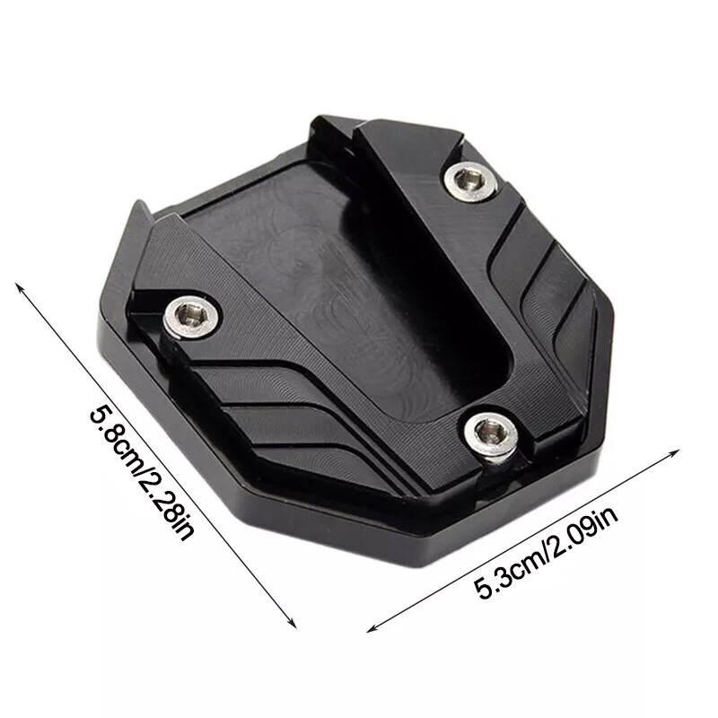 Motorcycle Scooter CNC Side Stand Enlarge Foot Plate Kickstand Extension Pad 1PC photo 2