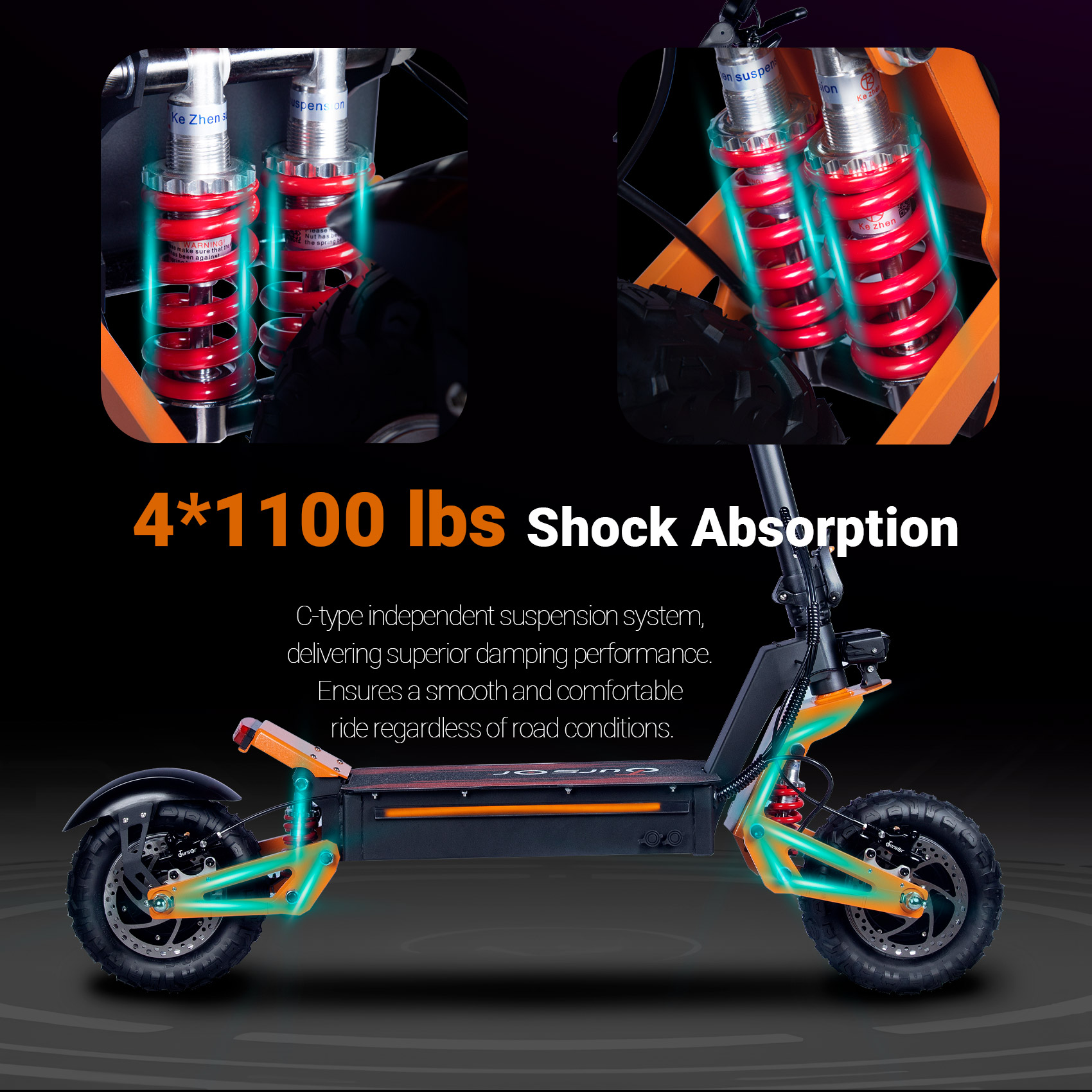 X5 Pro 3000W 60V 40Ah 11 Inches Off Road Eletric Scooter With NFC photo 5