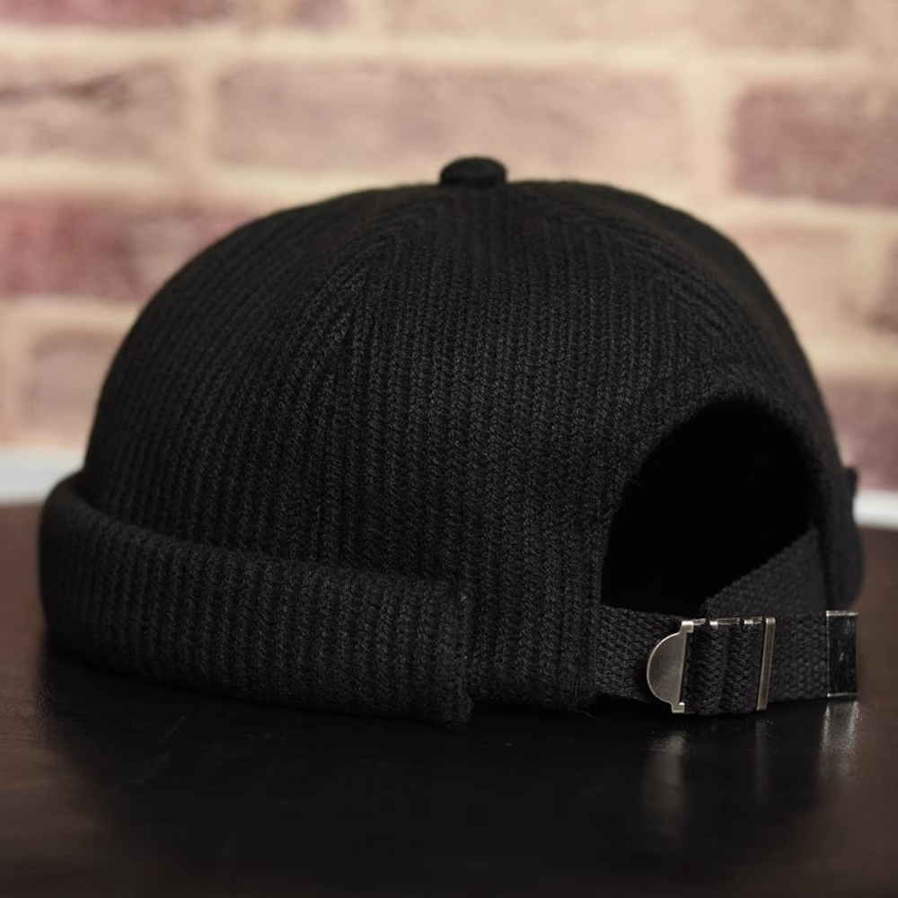 Japanese-style Vintage Boater Hat In Solid Color, For Hip-hop Wear In Autumn And Winter, Without A Brim, Suitable For A Gentleman's Look photo 2