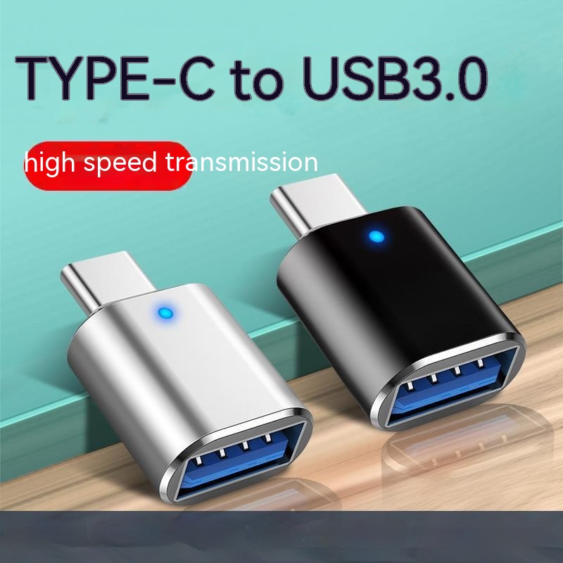 Type-c To Usb30 USB With Indicator Light Mobile Phone Mouse Keyboard Sound Card Car Charger OTG Adapter photo 1