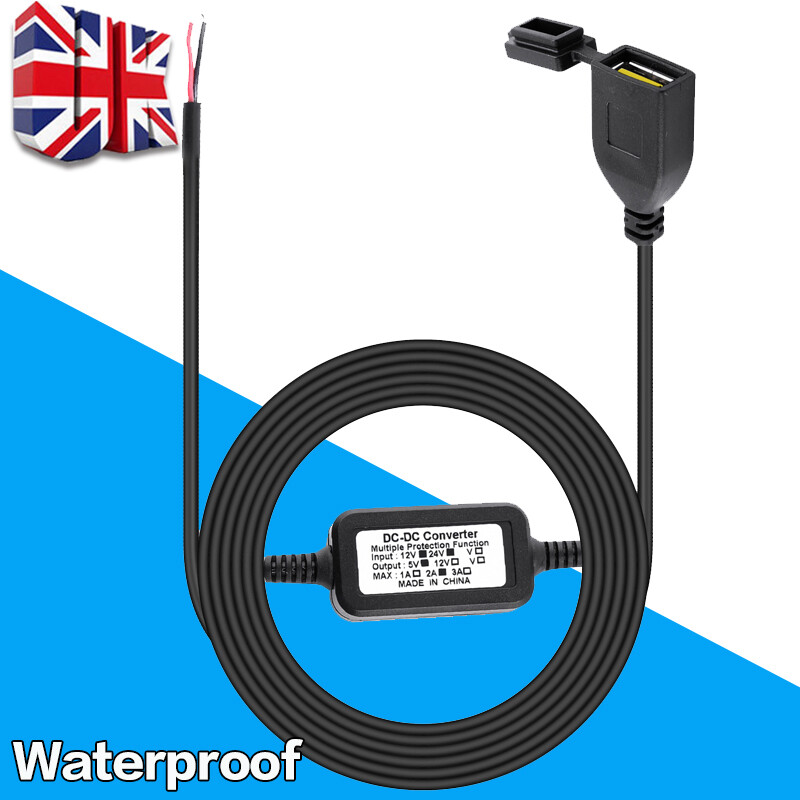 Waterproof Motorbike Motorcycle Power Adapter USB Charger Socket For GPS 12V-24V photo 5