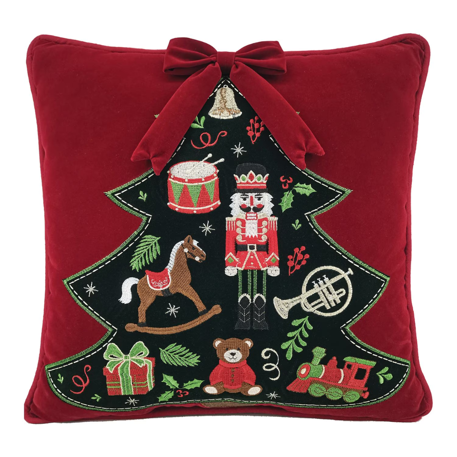 Holiday Indoor Accent Pillow, Festive Decorative Throw Cushion For Home photo 1