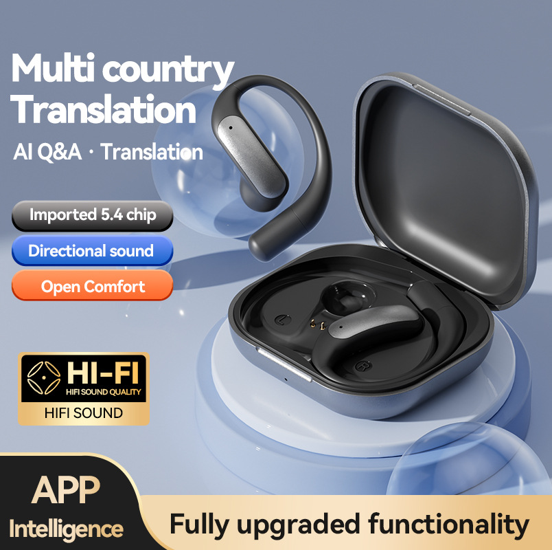 Cross Border AI Translation Popular M122 Ultra Long Endurance Hanging Ear Type Low Latency High Sound Quality Wireless Bluetooth Earphones Wholesale photo 1