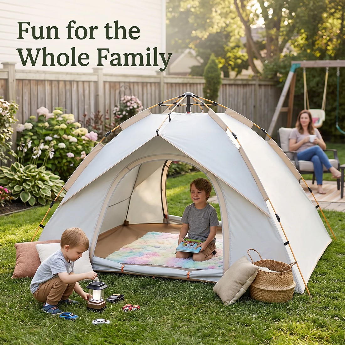2-3 Man UK Outdoor Automatic Instant Double Layer  Up Camping Tent Waterproof photo 2