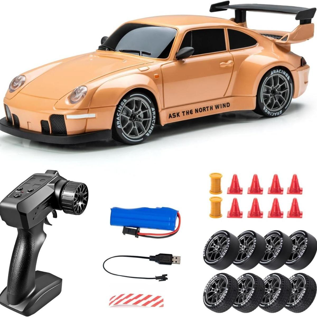 Scale 2.4GHz 4WD Remote Control RC Drift Car  High Speed LED Lights Drift Tires Kids  Toy For Indoor  & Outdoor Play Easter Gift RC Cars photo 5