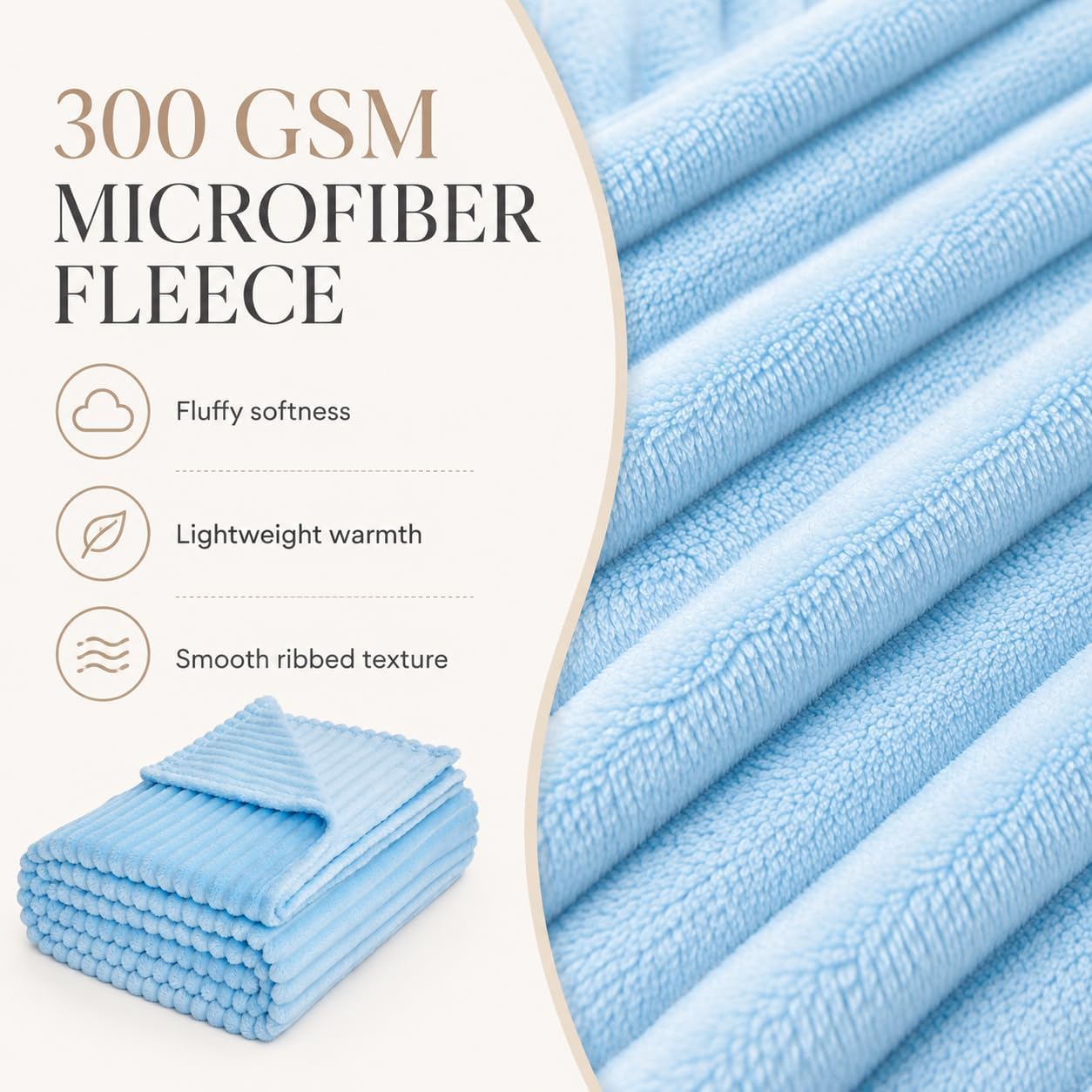 Blue Throw Blanket For Couch 50x60 Inch, Soft Sofa Blanket For Bedroom, Living Room And Home Decor photo 4
