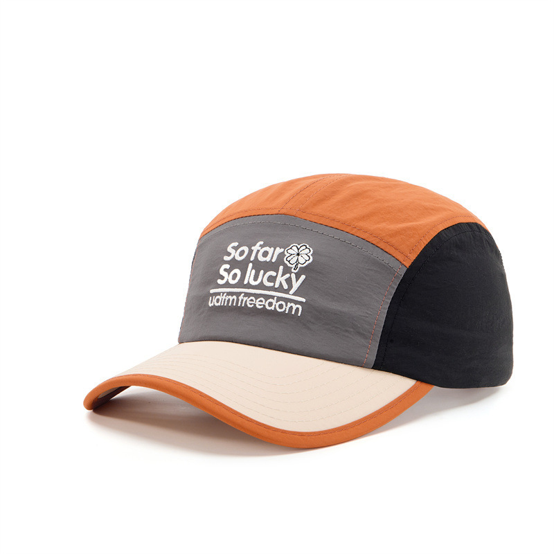 Fall Men's And Women's Quick-drying, Patchwork, Color-mixed, Embroidered Letter Style Casual Baseball Cap, Suitable For Outdoor Outings photo 4