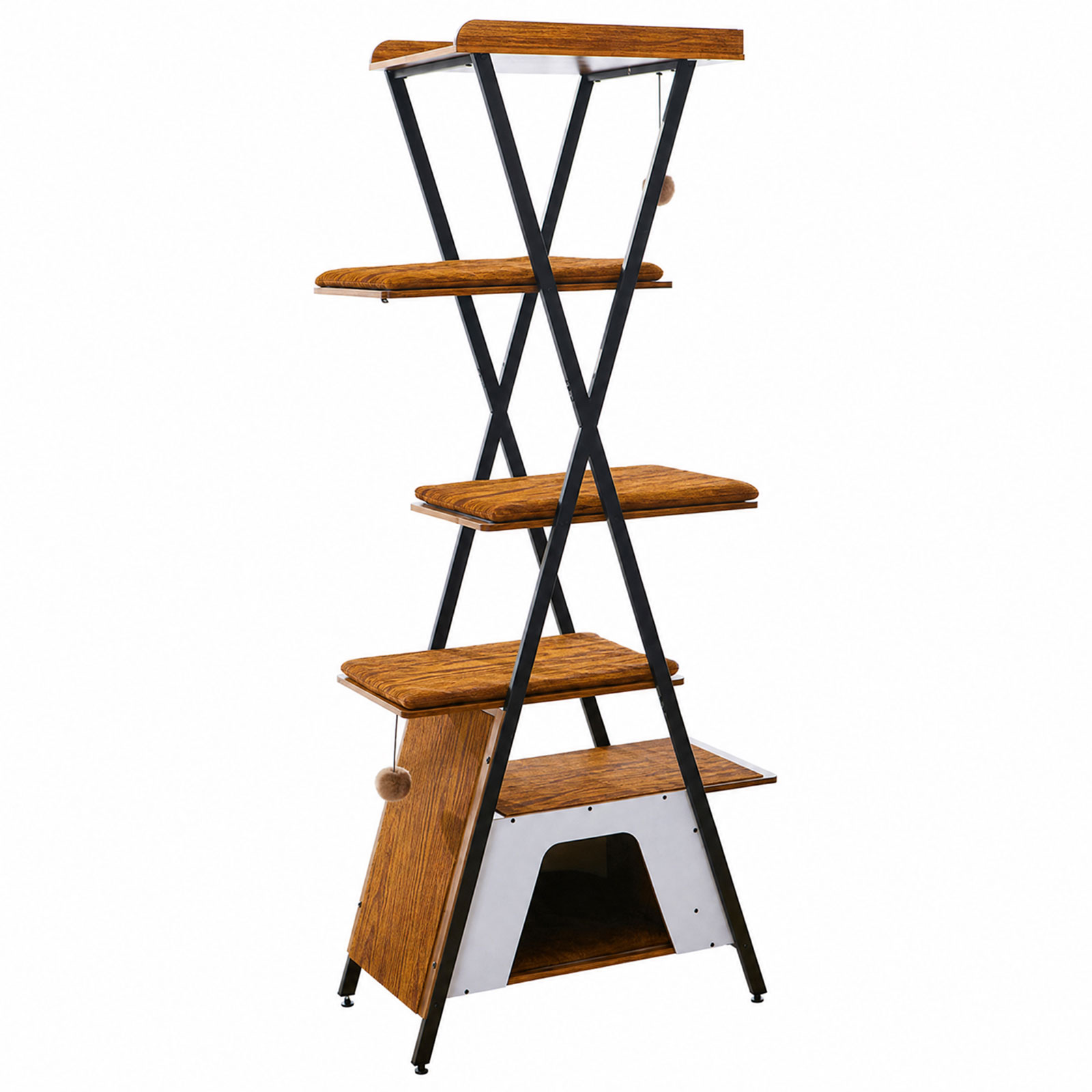 73in Modern Cat Tower For Indoor Cats - Multi-Level Cat Tree With Scratching Posts, Caves, Large Perch & Removable Pads - Wooden Cat Furniture photo 1