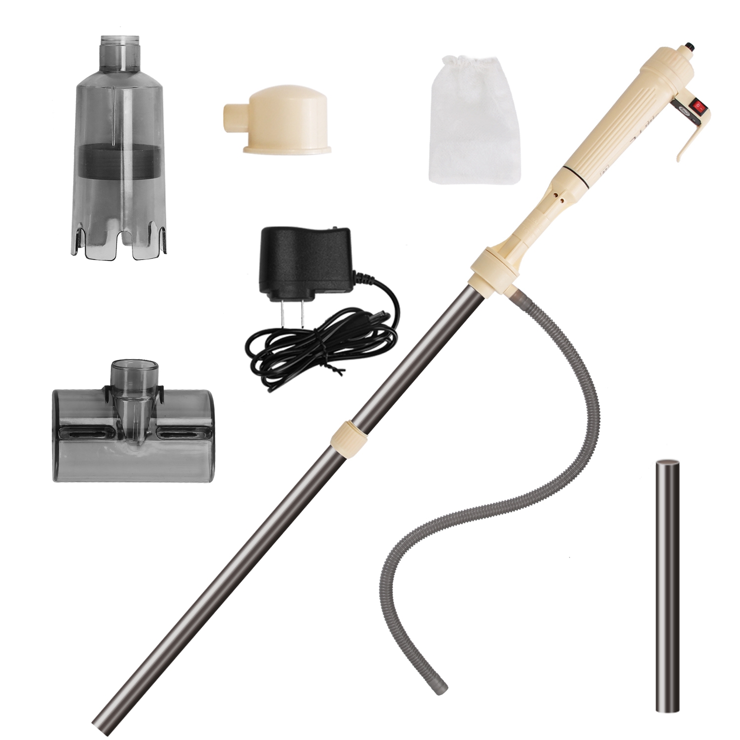 1 Set Multifunctional Electric Aquarium Gravel Cleaner Kit Length Adjustable Automatic Fish Tank Vacuum Cleaner Change Water Wash Sand Filter Dirt Removal photo 2