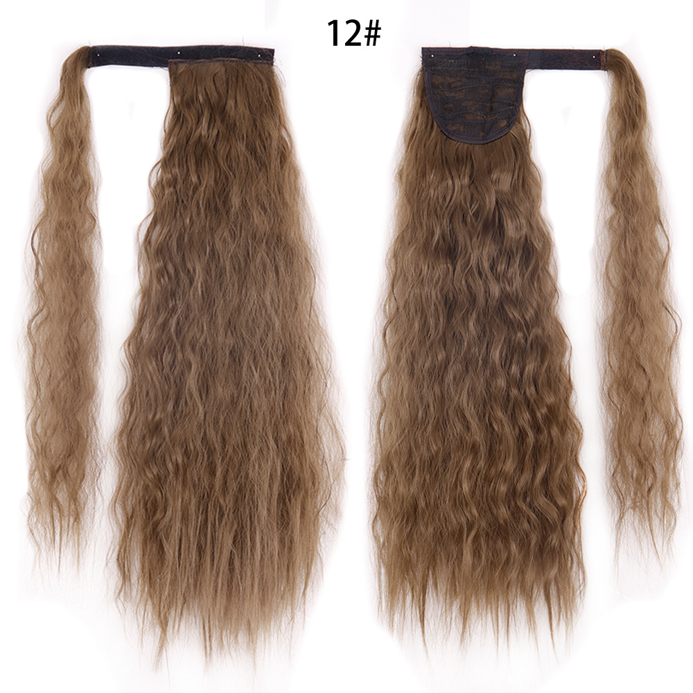 Ponytail Wig Water Wave Velcro Banding Chemical Fiber High Temperature Silk photo 1