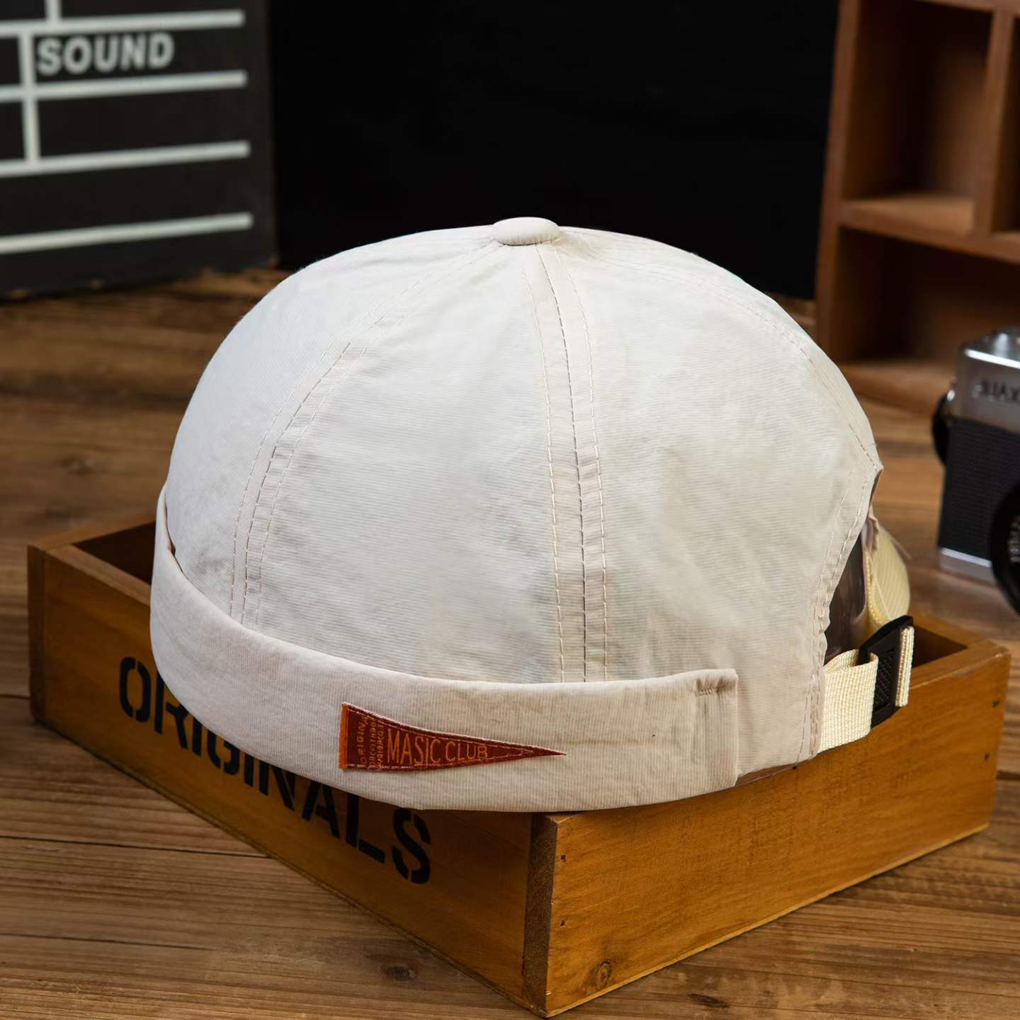 Japanese-style Quick-drying Breathable Fabric Triangular Logo Master Cap With Rolled Brim And Soft Top Without Brim - Hip-hop Hat photo 2
