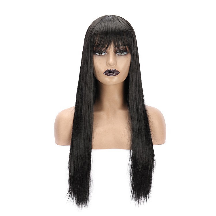 Character Bangs Medium Long Textured Straight Hair photo 7