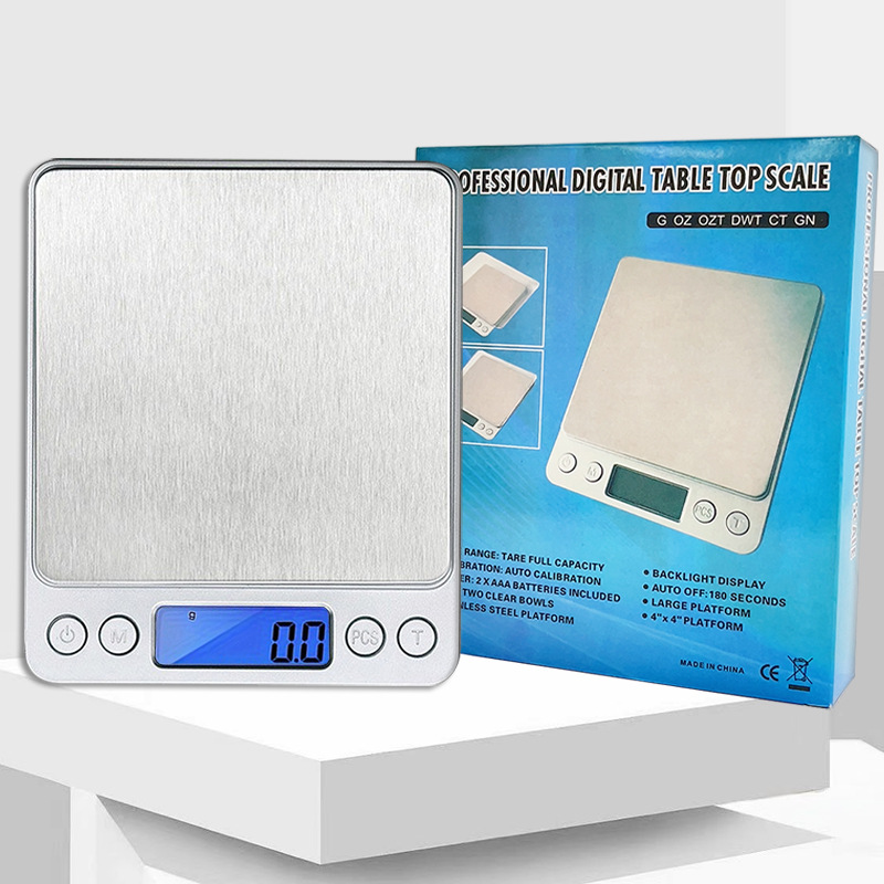 I2000 Electronic Scale, Stainless Steel Scale, Household Jewelry Scale, 3kg Baking Scale, Coffee Gram Scale, Kitchen Electronic Scale photo 1