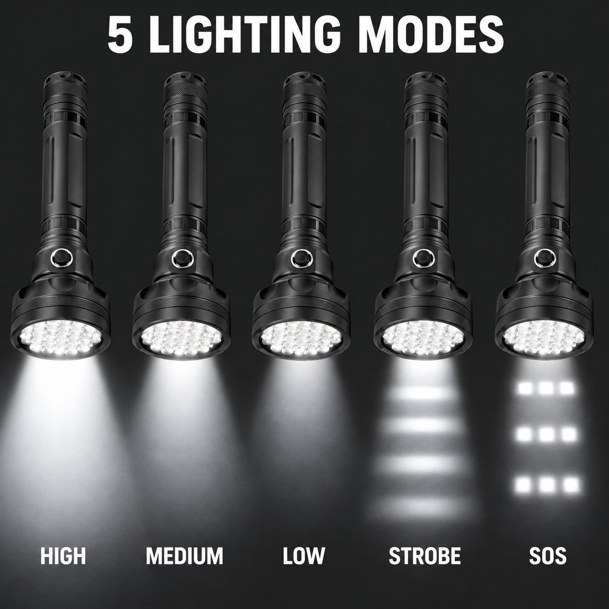 Rechargeable Type C LED Work Light 7000mAh W5212 1 8000LM Wrist Strap Flashlight Aluminum Alloy photo 2