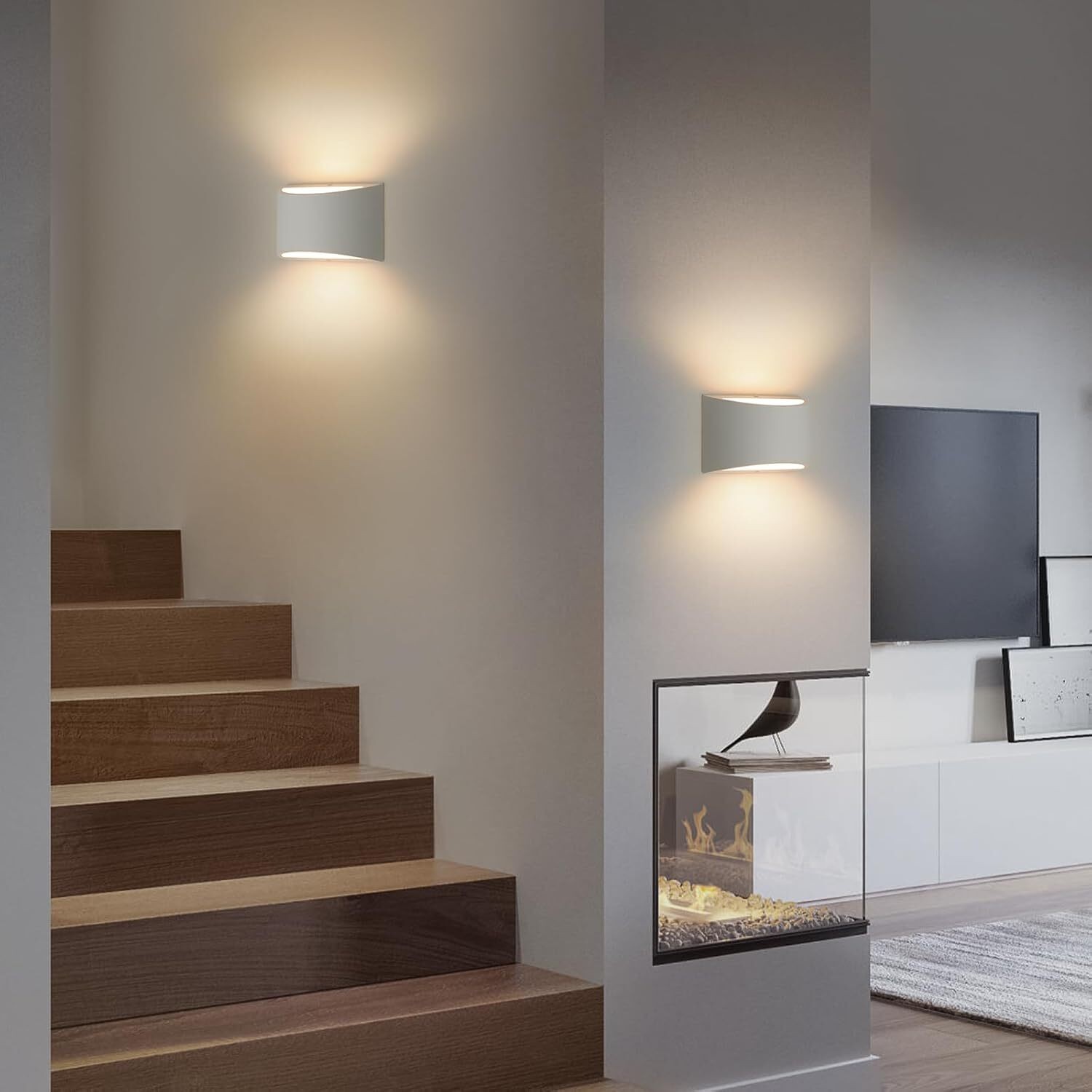 2PCS Indoor LED Wall Light Warm White Modern Wall Lamp Hallway Bedroom photo 8