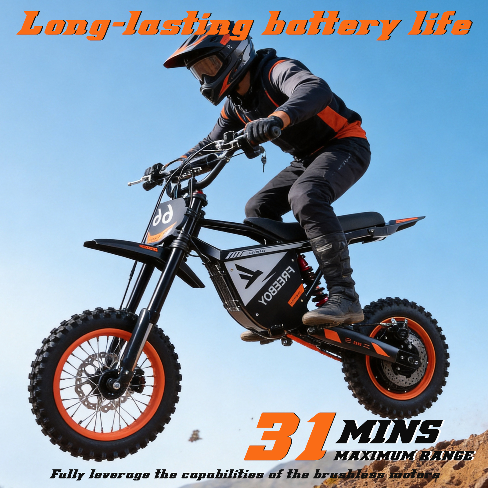 Y66 Iron Frame 3000W Electric Motorcycle With 20 Mph Off-road Model photo 3