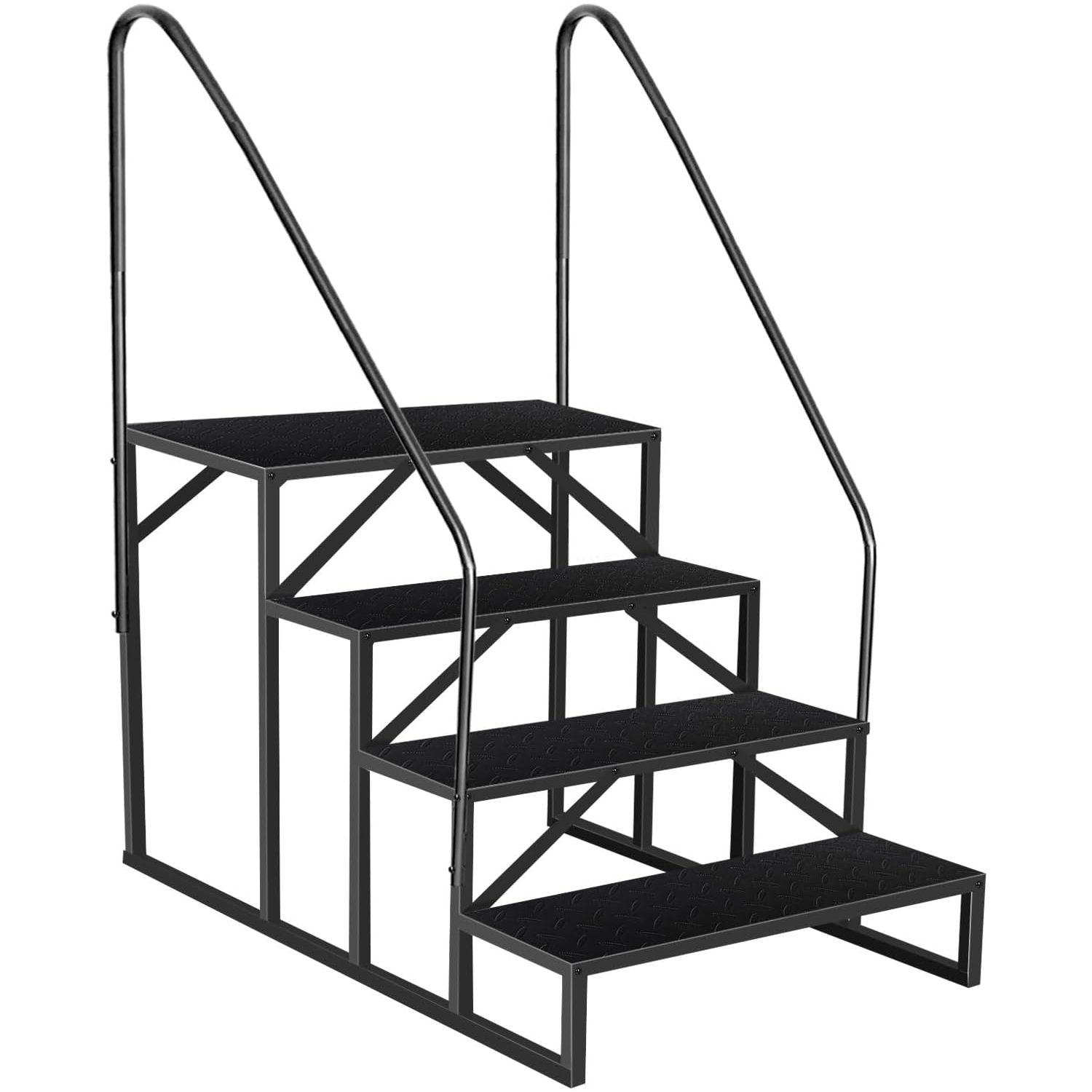 4-level Ladder With Handrails, Two Handrails -TEMU Can Only Be Picked Up-Shipped From Non EBay Certified Warehouse photo 1