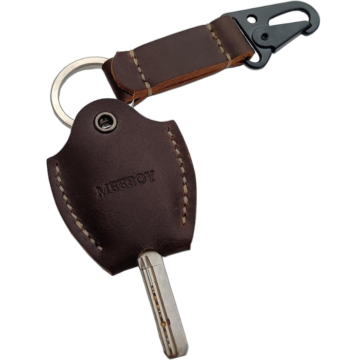 Handmade Leather Car Key Sleeve For Broken Key Car Key Cover For Men And Women Coffee photo 1