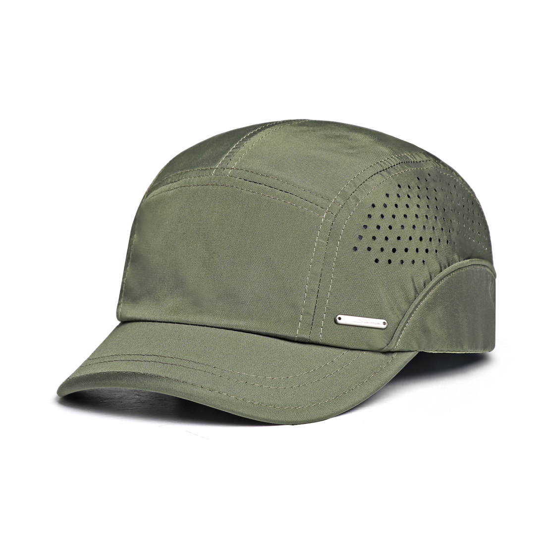 Spring And Summer Lightweight Mesh Breathable Baseball Cap With Side Metal Label, Short Brim, Duckbill Style Hat, Suitable For Outdoor Commuting And Casual Wear photo 5