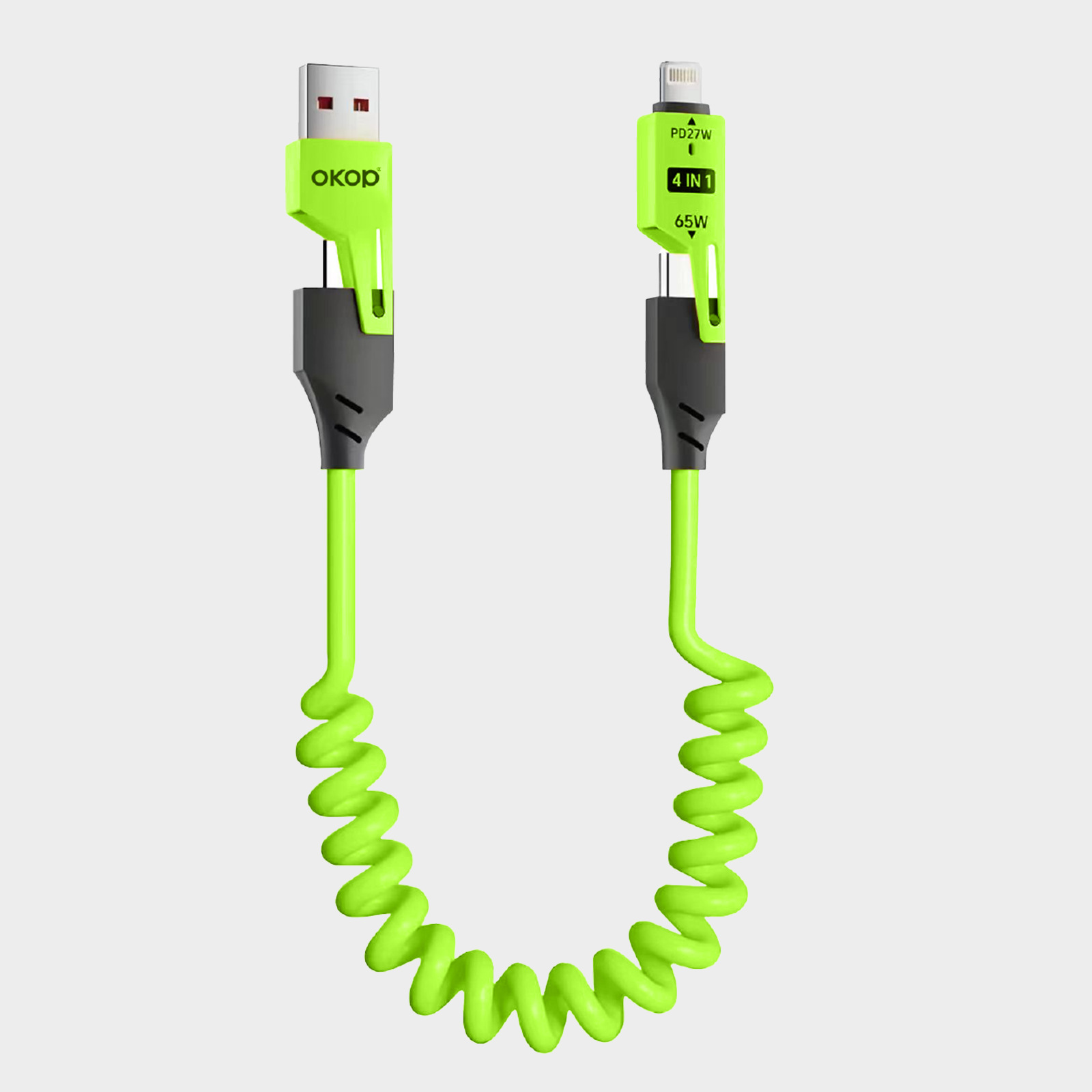 KP-314 3-in-1 4-in-1 65W Retractable Charging Cable Fast Charging For Appl Huawe Cross-Border Product photo 1