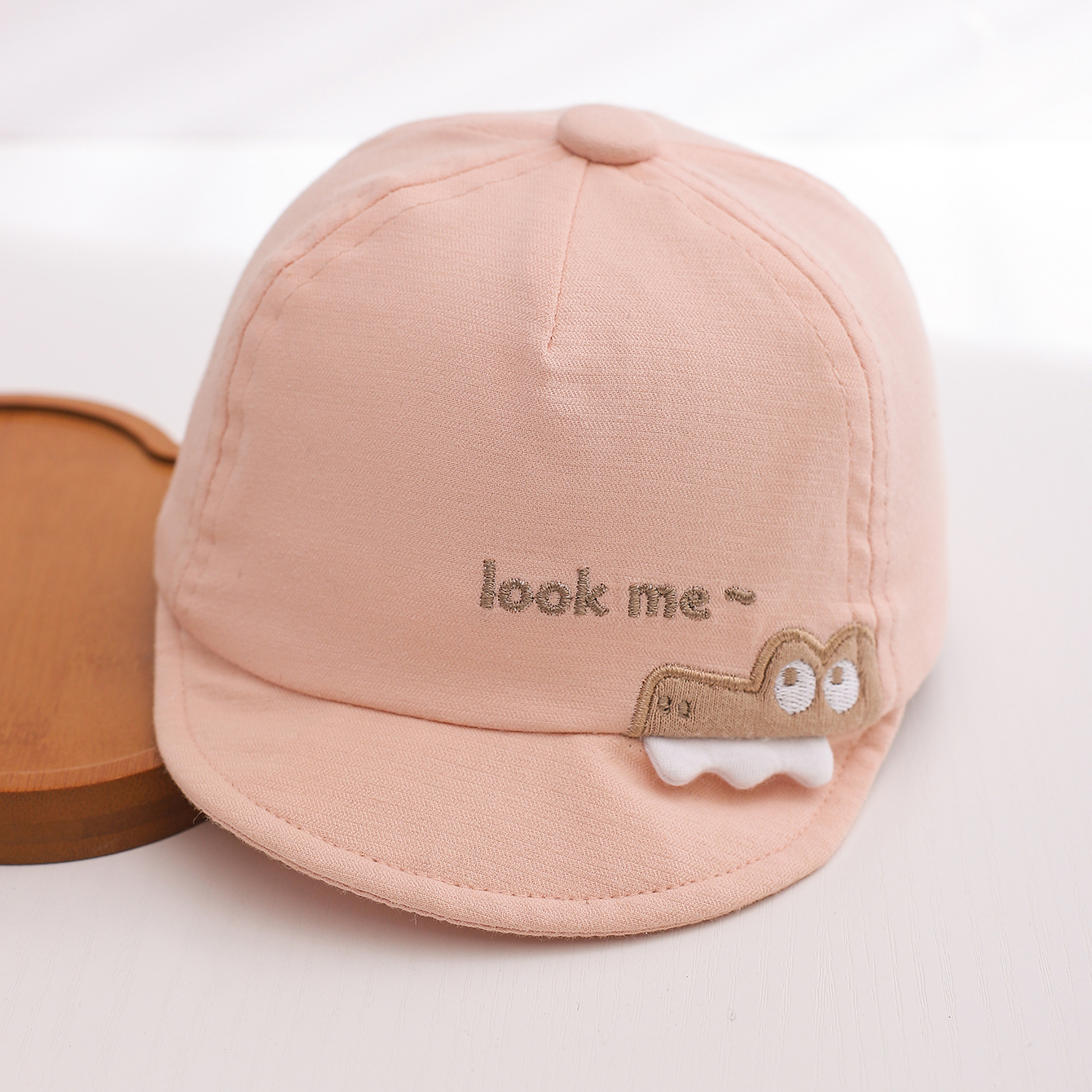Summer Children's Cartoon Crocodile Letter Embroidery Cute Style Baseball Cap, Suitable For 3-6 Month Old Babies For Outings photo 3