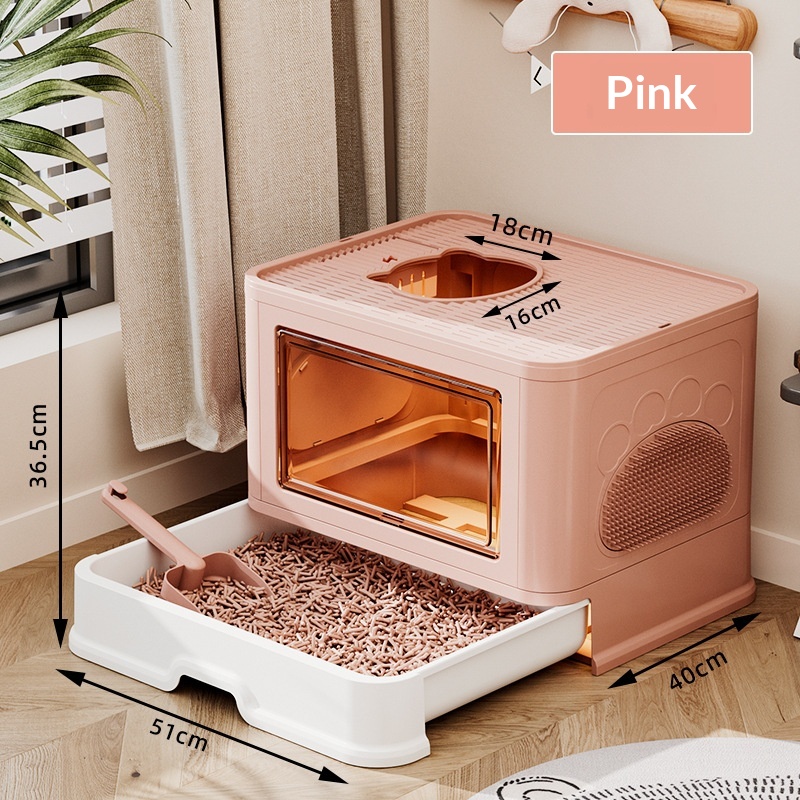 Enclosed Extra-Large Drawer-Type Cat Litter Box photo 3
