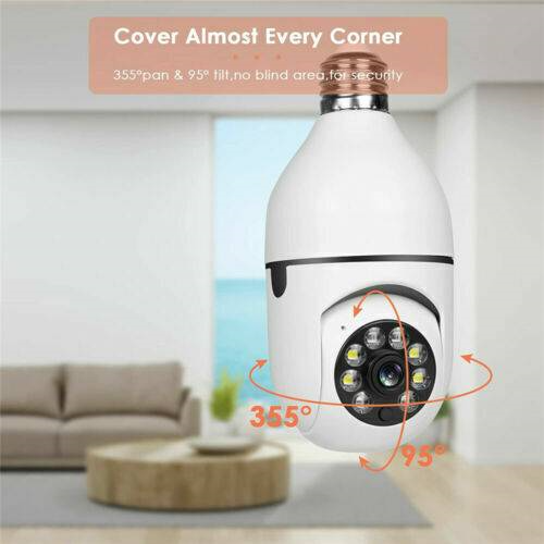 IR E27 Light Bulb Camera 1080P HD Wireless Wifi Smart Home Security Camera photo 8