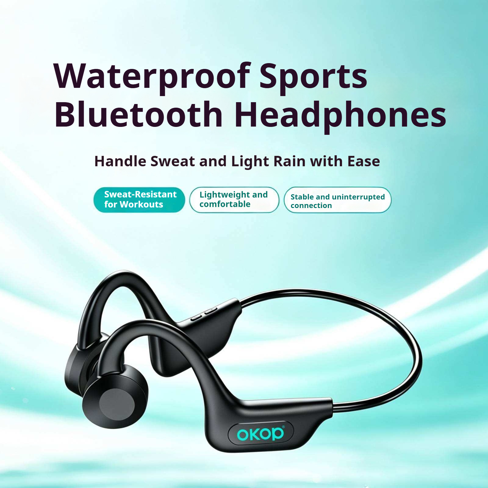 KP-21Ppro Best-selling Wireless Bluetooth Ear-hook Sports Headphones Waterproof Long Battery Life Factory Direct Stock photo 2