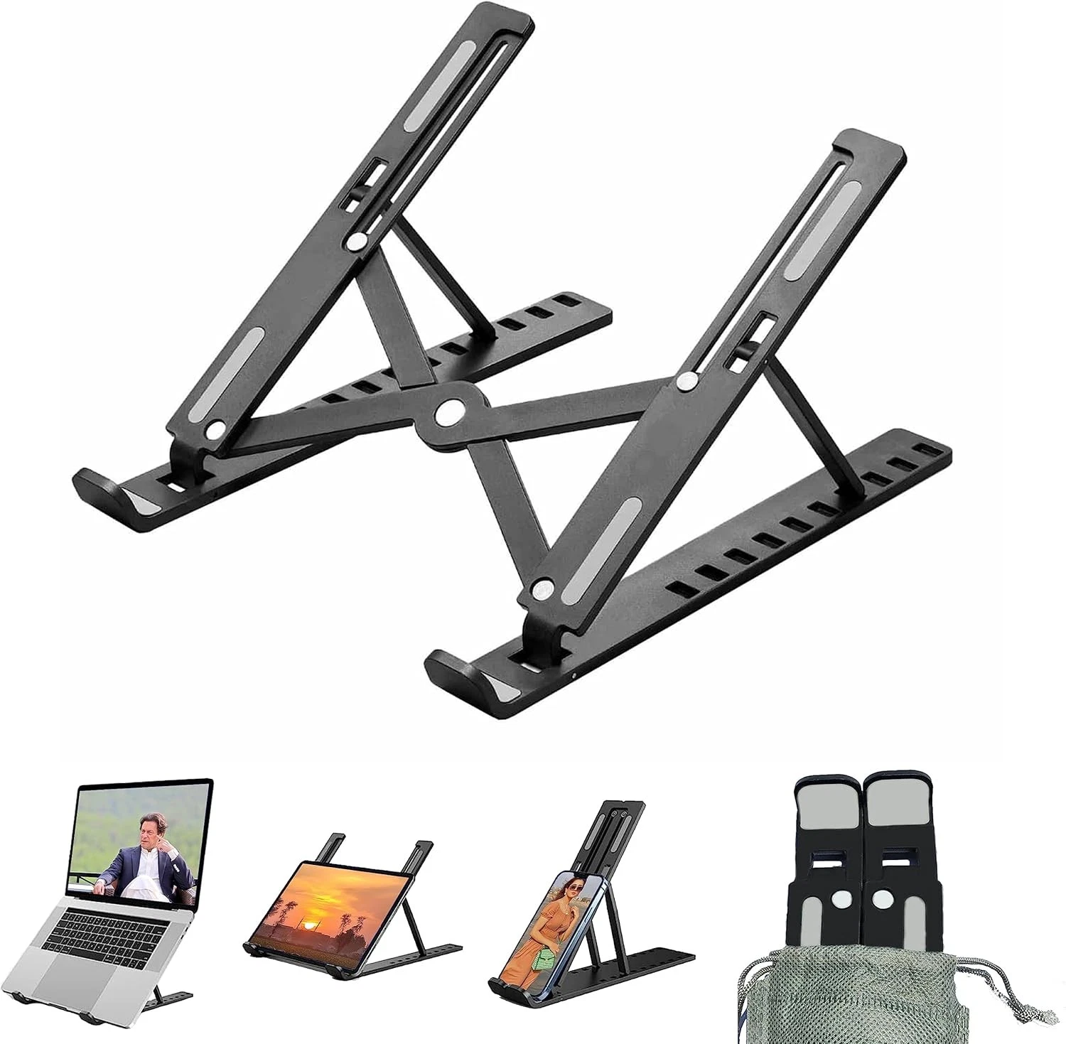 LAPTOP STAND PORTABLE ADJUSTABLE TABLET HOLDER DESK RISER FOR NOTEBOOK BOOK photo 2