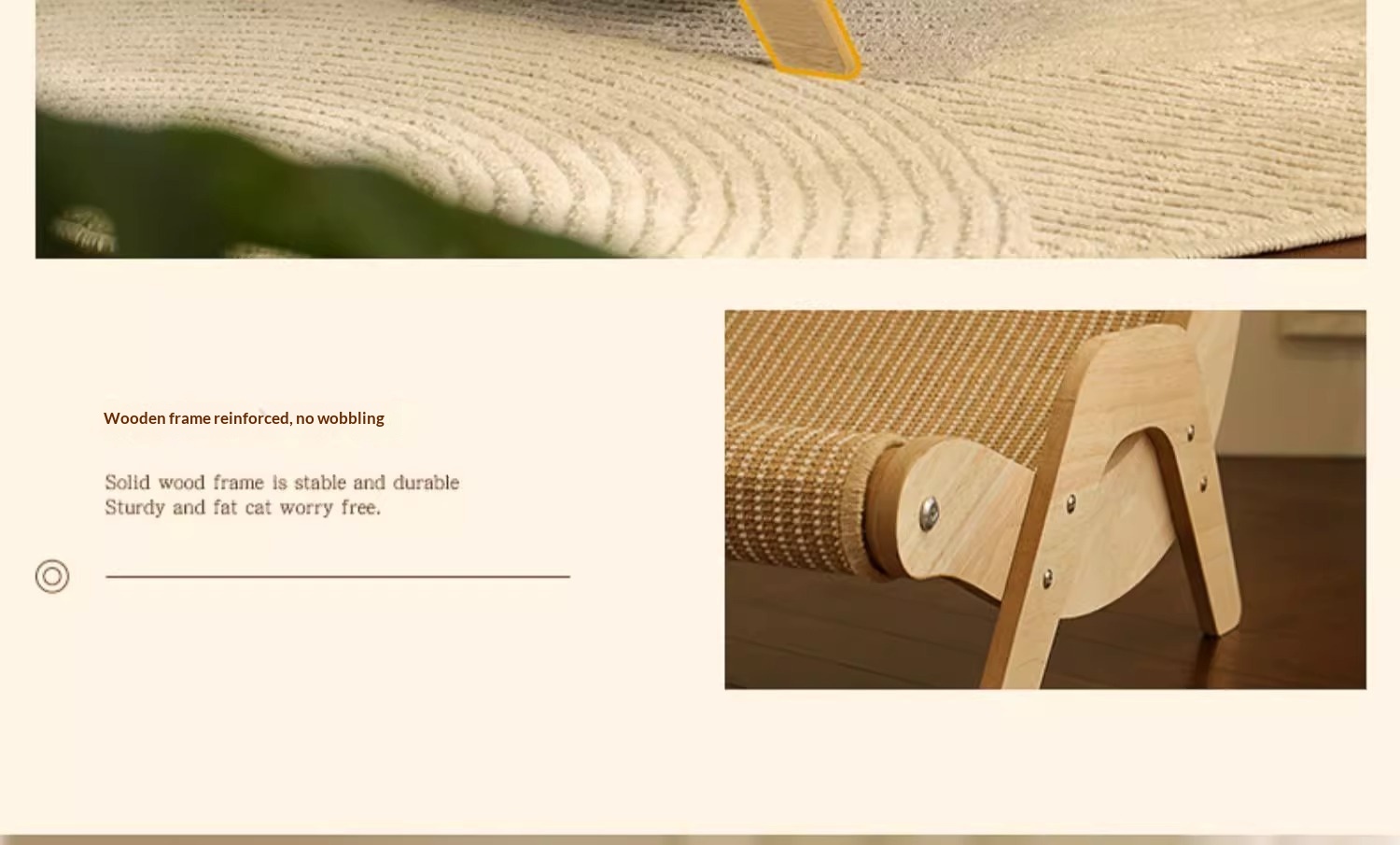 Sisal Cat Scratcher Bed Lounge, Wear-Resistant Low-Shedding Toy photo 4