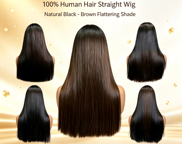 Real Hair Wig Full Head Set BOB Short Hair Long Straight Hair Wavy Curly Hair Factory Wholesale Can Customize Any Color Of Women's Wig photo 1
