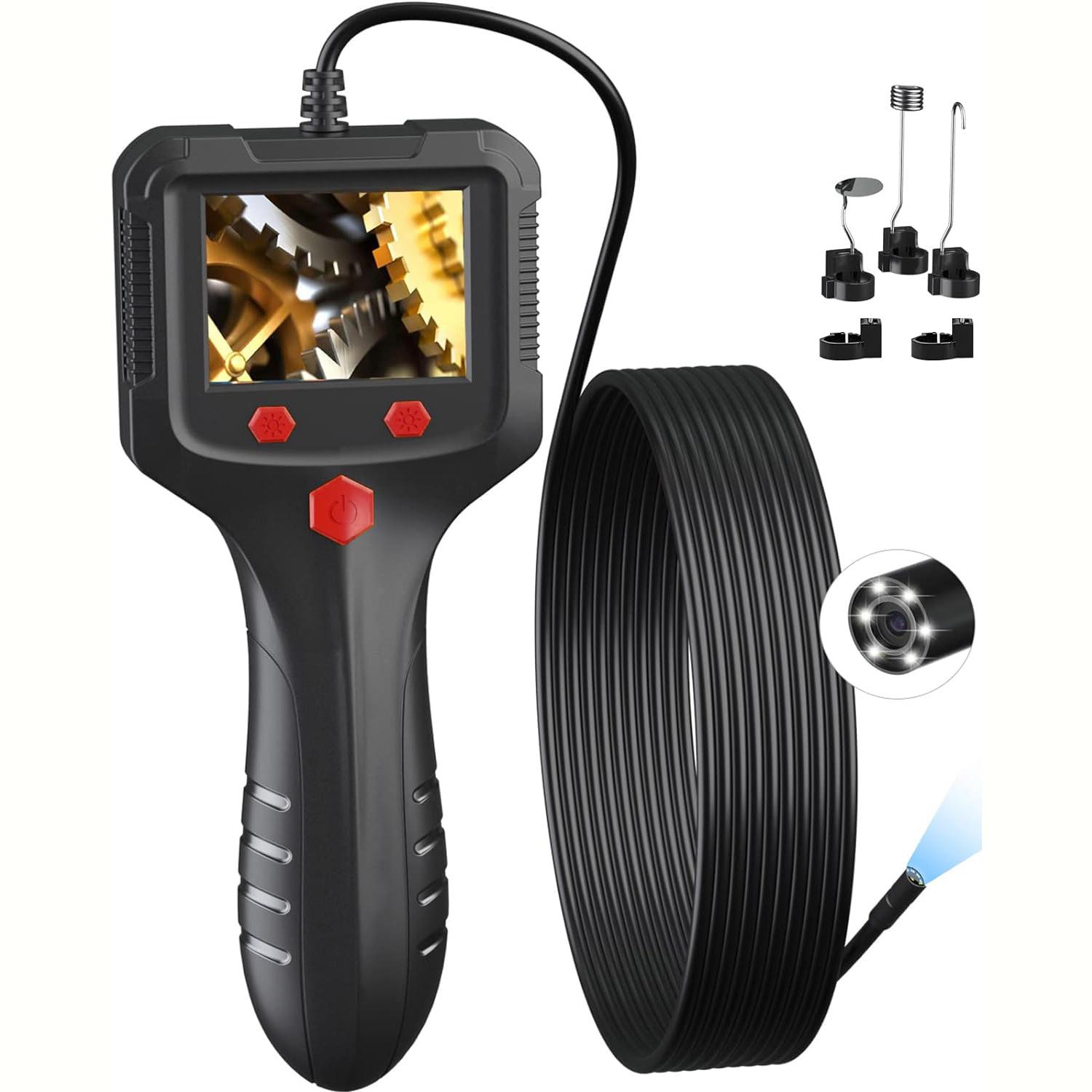 HD Dual-Lens Waterproof Endoscope Camera With Built-in Lights  Inspection Endoscope photo 1