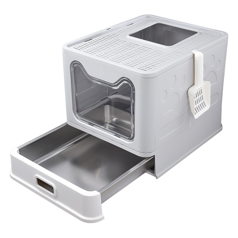 Extra-large Enclosed Drawer-Type Odor-Control Cat Litter Box photo 4