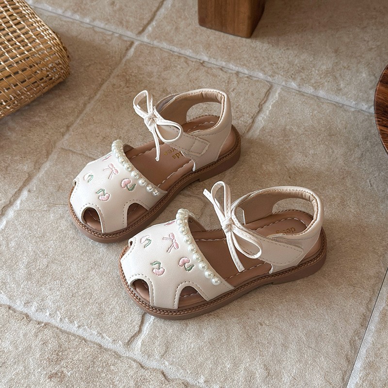 2026 Summer New Baby Girls Sandals, Closed-Toe Breathable Princess Shoes, Korean Fashion Little Kids Sandals photo 2