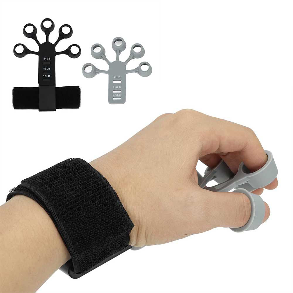 Finger Strengthener Silicone Five Finger Exerciser Adjustable Resistance Hand Gripper Finger Trainer For Home Gym Hand Strength Training Rehabilitation Wrist Forearm Muscle Portable Lightweight photo 1